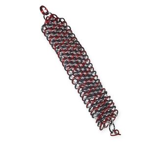 Red and Gray Dragonscale Chainmail Bracelet